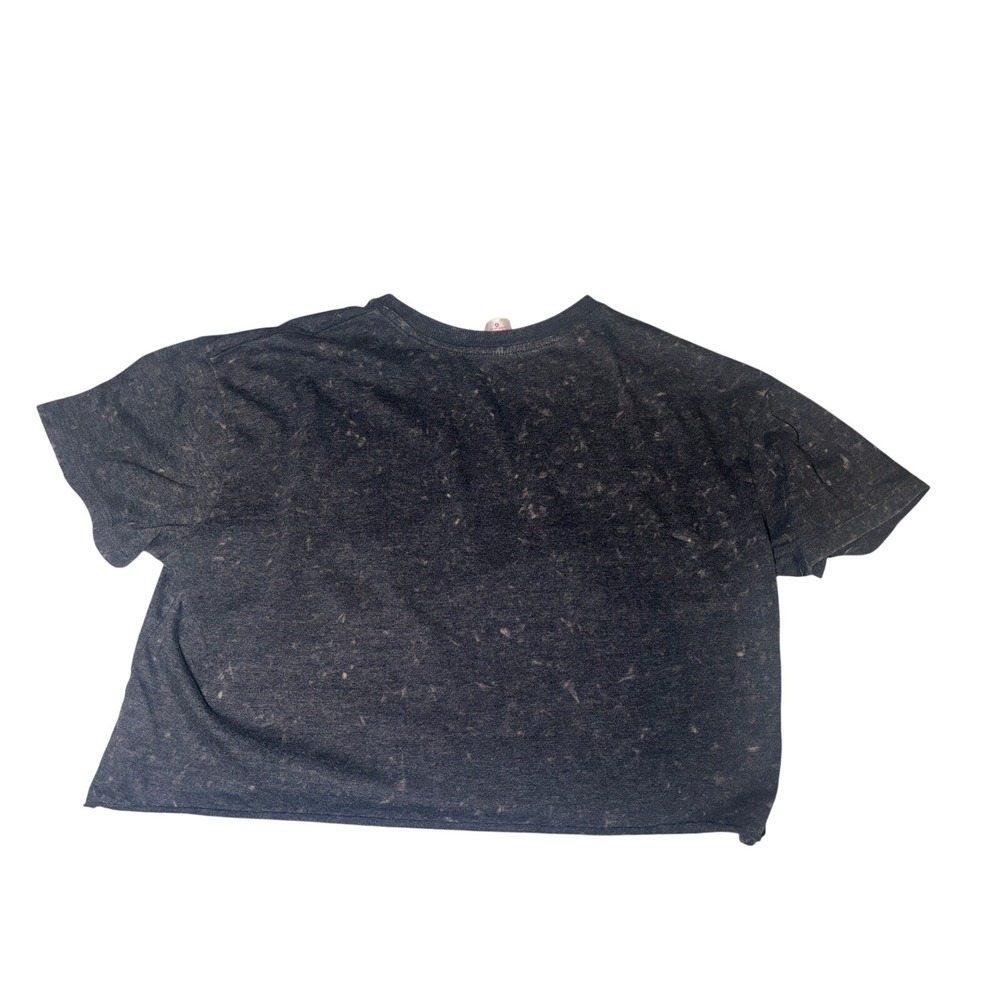 No Boundaries Womens Graphic Crop T Shirt Mushrooms Daisy Rainbow Butterflies2X - Picture 3 of 9